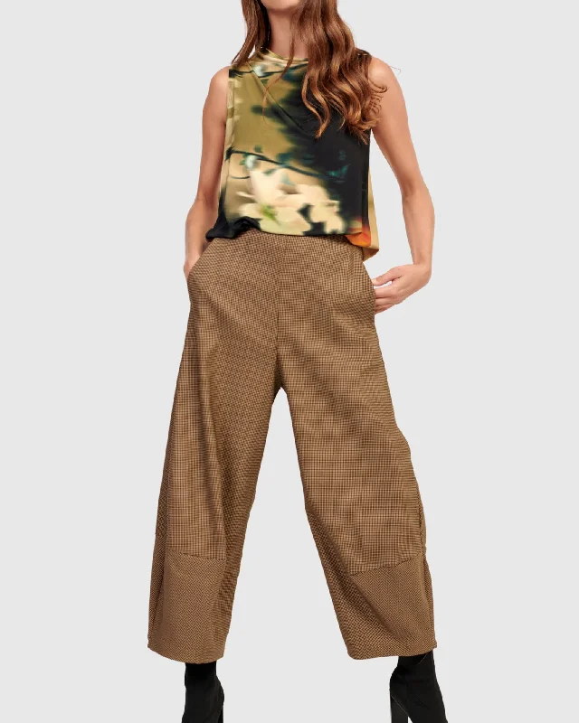 Bonanza Trousers, Houndstooth Trousers Denim Blue