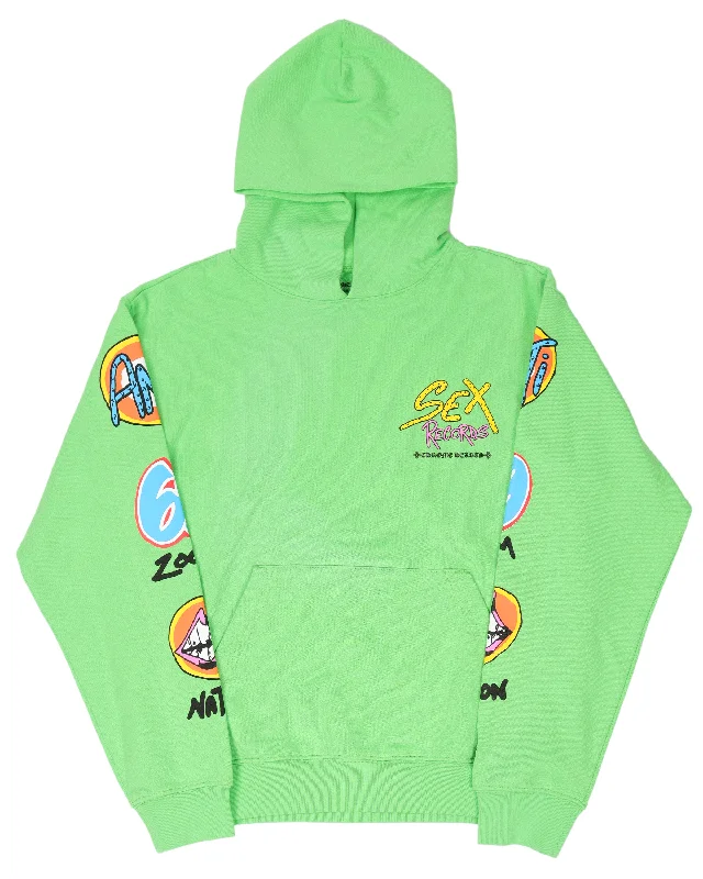 Matty Boy Sex Records Hoodie Hoodie with Rhinestones Sparkly Elegant