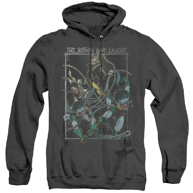 Joker, The Batman Who Laughs - Heather Pullover Hoodie Batwing Sleeve Top