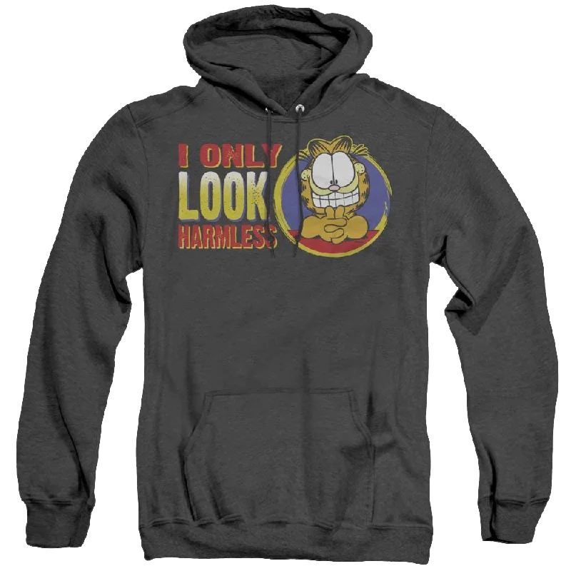 Garfield I Only Look Harmless - Heather Pullover Hoodie High Neck Pullover
