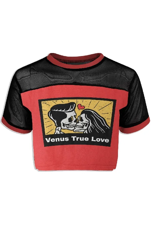 Venus Astrology Mesh Crop Top Anti-Shrink Durable Soft