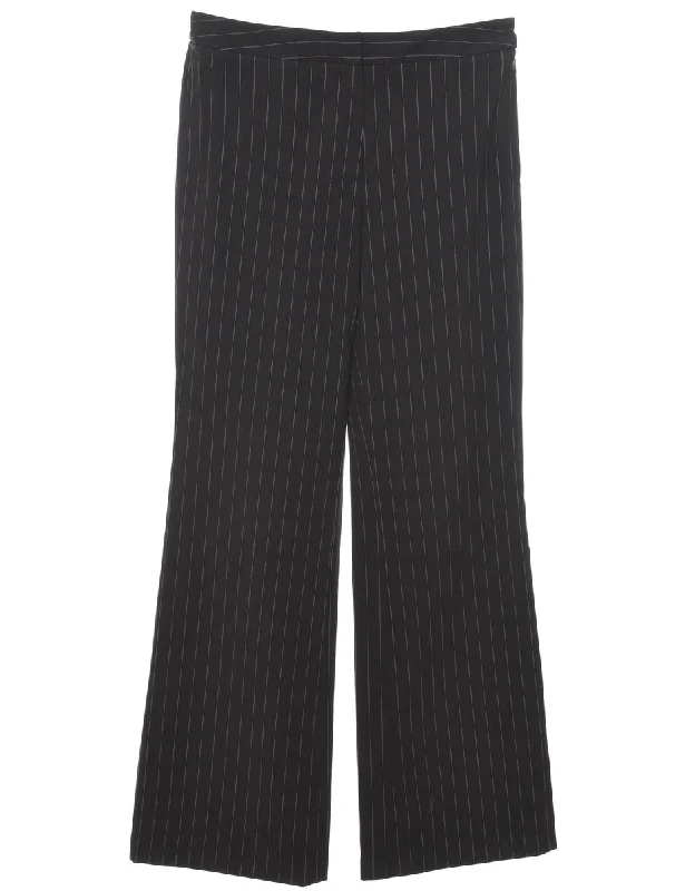 Striped Trousers - W30 L32 Trousers Formal Black