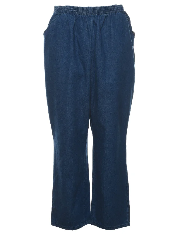 Flared Leg Denim Trousers - W32 L29 Trousers Formal Black