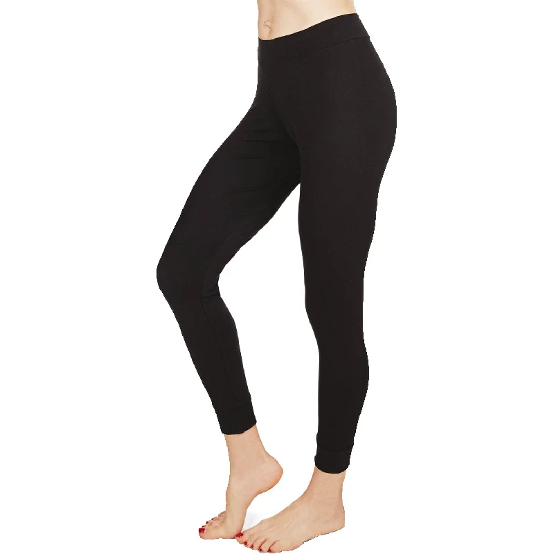 Women's MeMoi Bamboo Leggings Black Stylish Colorful Activewear Leggings