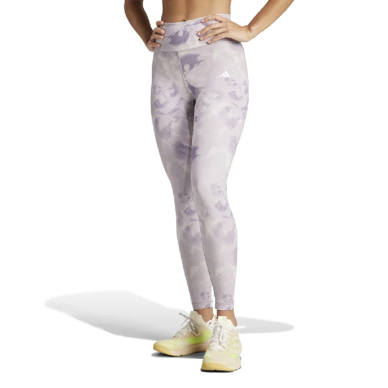 Train Essentials AOP Flower Tie-Dye Leggings Fashionable Stretchy Fit Leggings