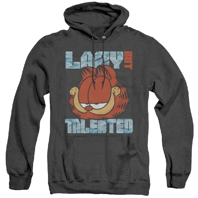 Garfield Lazy But Talented - Heather Pullover Hoodie Crew Neck Wool