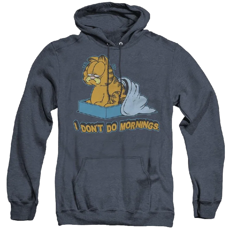 Garfield I Dont Do Mornings - Heather Pullover Hoodie Flare Sleeve Stylish