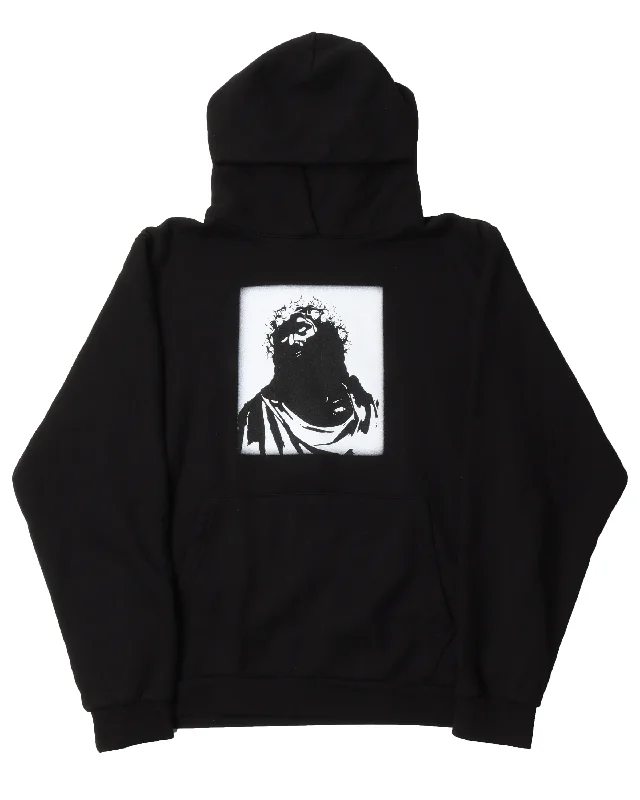 "Monochromatic" Jesus Hoodie Hoodie with Illustration Artistic Creative