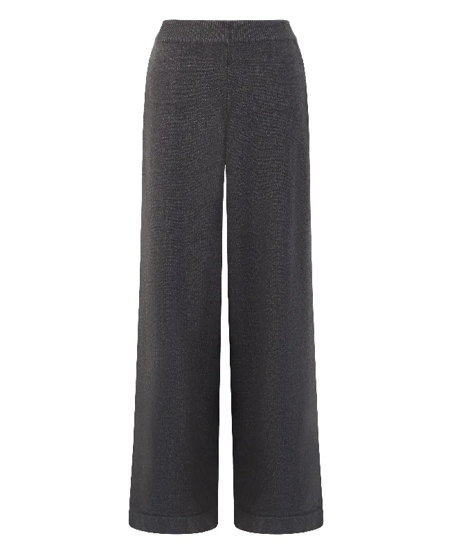 Jordan Trousers - Charcoal/White Trousers Flared Retro