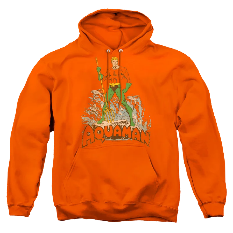 Aquaman Aquaman Distressed - Pullover Hoodie Leg Sleeve Comfort
