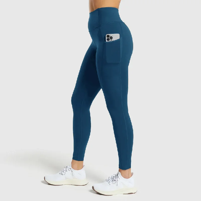 Tf-Premium Teal Pocket Leggings Stylish Yoga Leggings