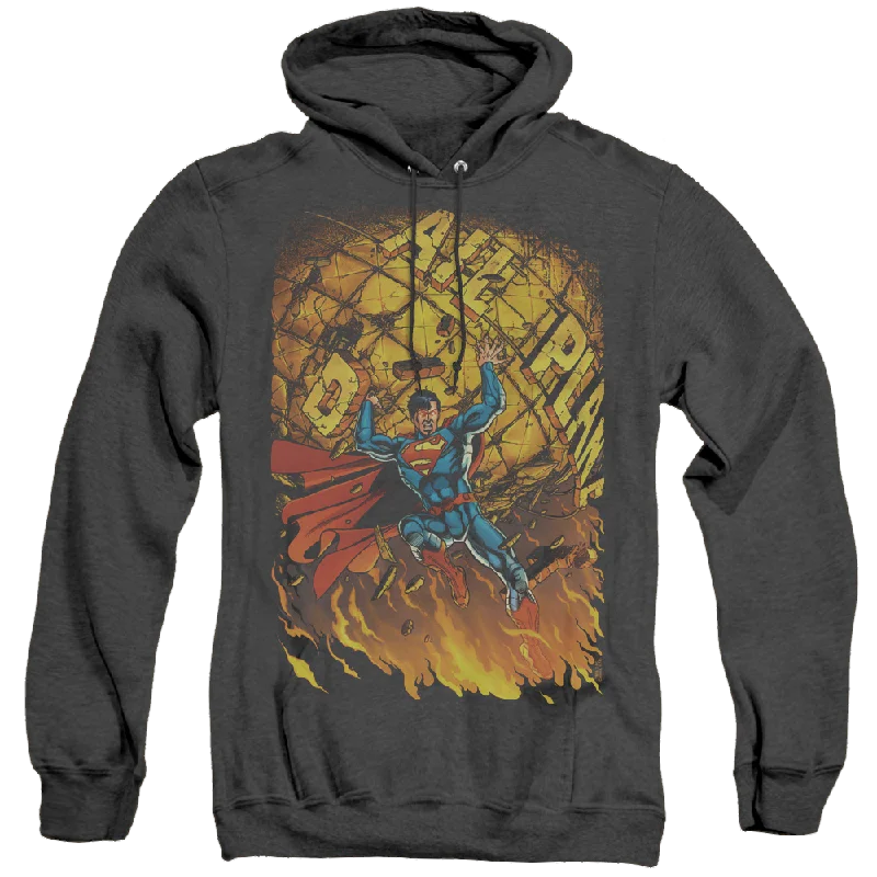 Superman Superman #1 - Heather Pullover Hoodie Short Sleeve Top