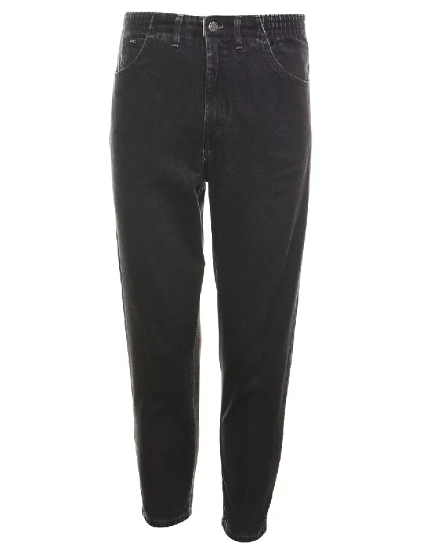 Lee High Waist Black Denim Trousers - W26 L27 Trousers Bridal Satin