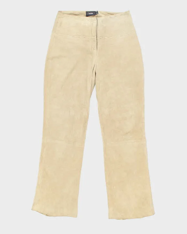 Vintage Y2k 00s Mexx Suede Trousers - W28 L28 Trousers Fleece Cozy