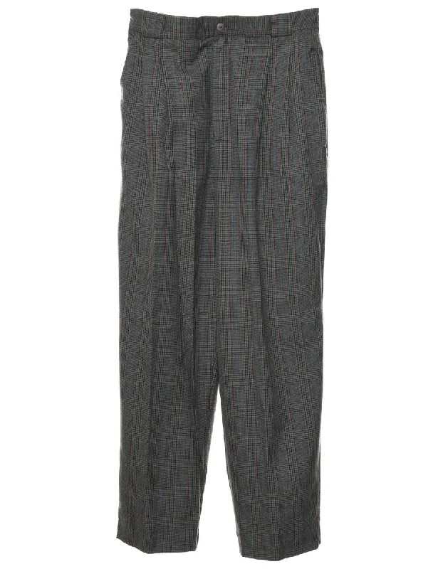 Multi-colour Dogtooth Trousers - W28 L28 Trousers Print Floral