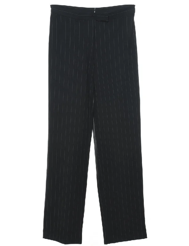 Pinstriped Black Trousers - W28 L32 Trousers Review Highly