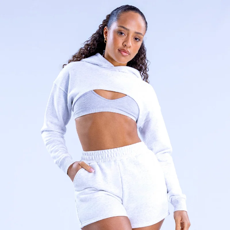 Revive Super Crop Hoodie Hoodie with High Neck Warm Protective