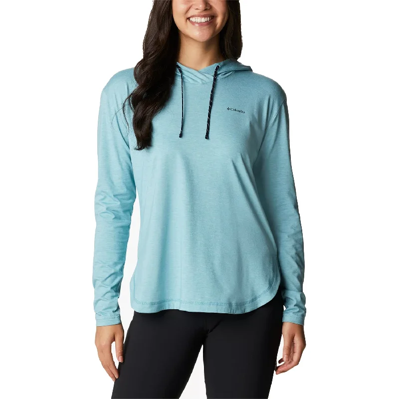 Women's Columbia Sun Trek Hooded Pullover Sea Wave Bolero Style Sweater