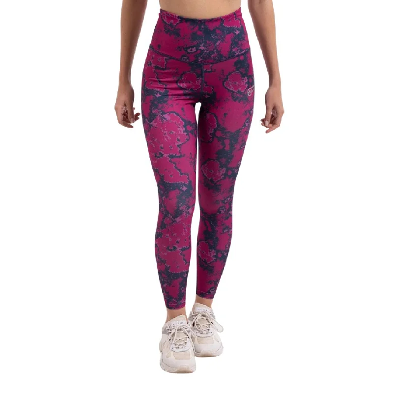Lava Print Leggings Elegant Shiny Black Leggings