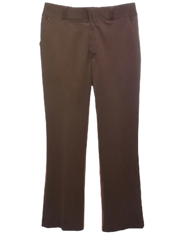 Dark Brown Trousers - W36 L29 Trousers sophisticated sleek