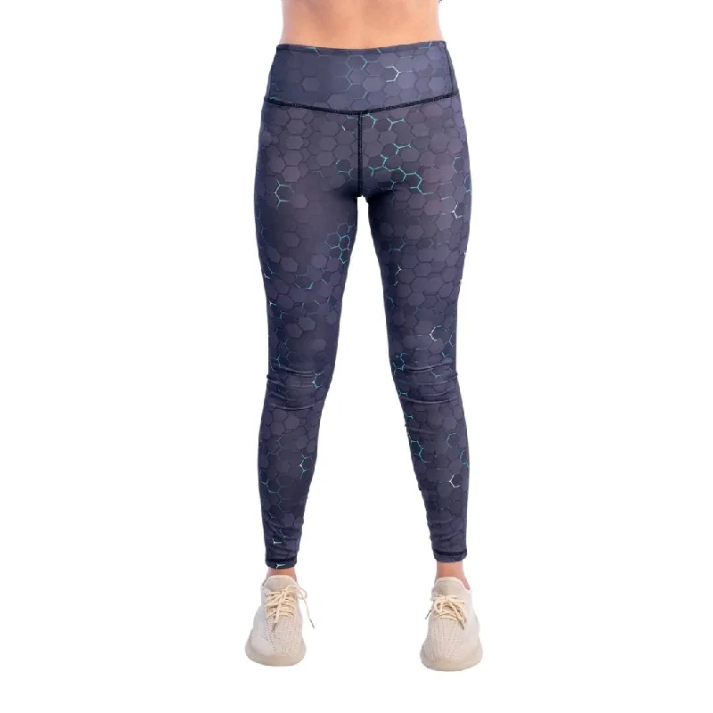 NYA Honeycomb Leggings Trendy Faux Suede Leggings
