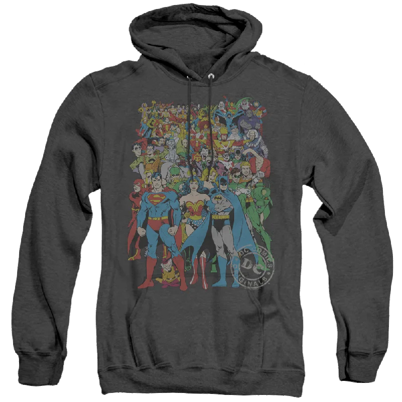 Justice League Original Universe - Heather Pullover Hoodie Asymmetrical Neck Pullover
