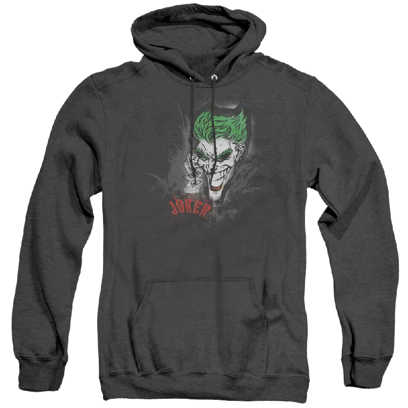 Joker, The Joker Sprays The City - Heather Pullover Hoodie Ruffle Sleeve Feminine