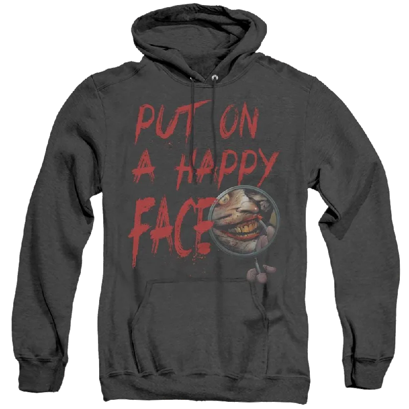 Joker, The Happy Face - Heather Pullover Hoodie Asymmetrical Hem Sweater