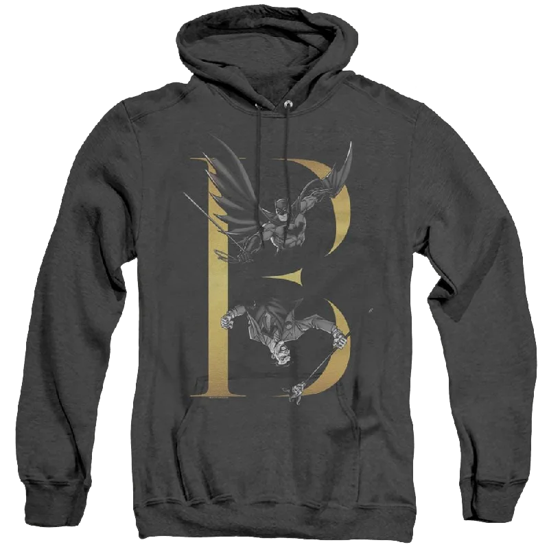 Dc Batman B - Heather Pullover Hoodie Over Sleeve Pullover