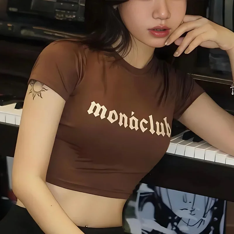 Monaclub Crop Top Fashionable Trendy Casual