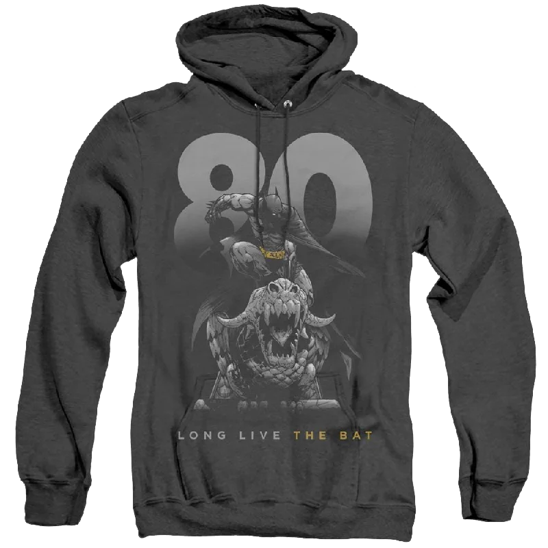 Dc Batman Big 80 - Heather Pullover Hoodie Flutter Sleeve Feminine