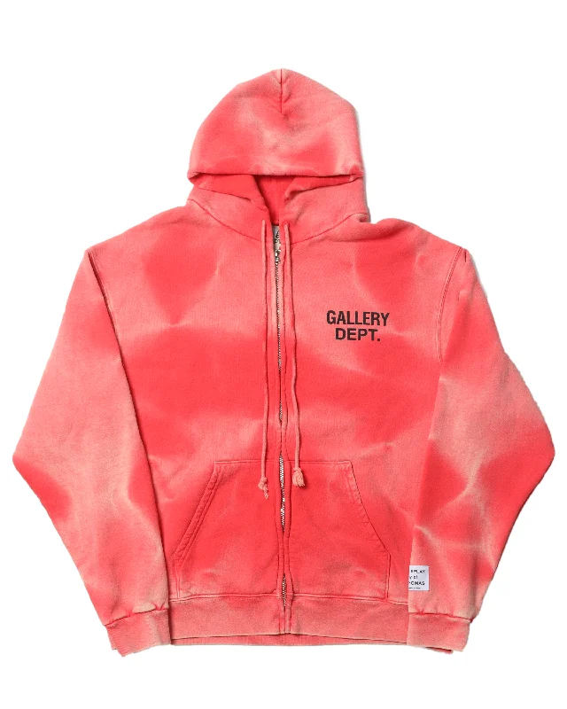 Zip Up Hoodie Hoodie with Embroidery Detailed Premium