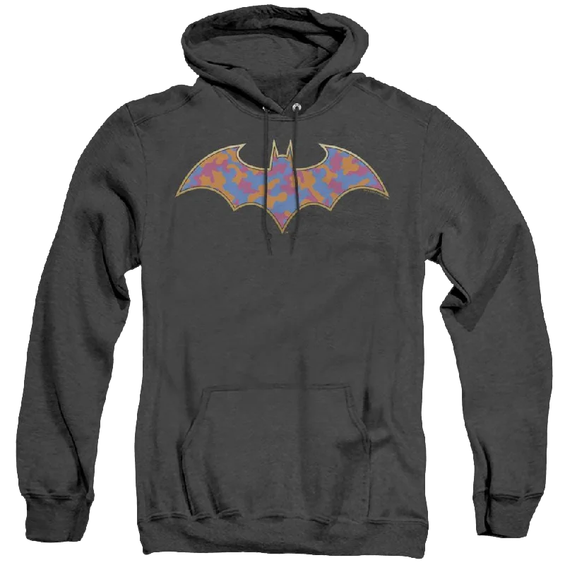 Dc Batman Gold Camo - Heather Pullover Hoodie Wrist Length Sleeve