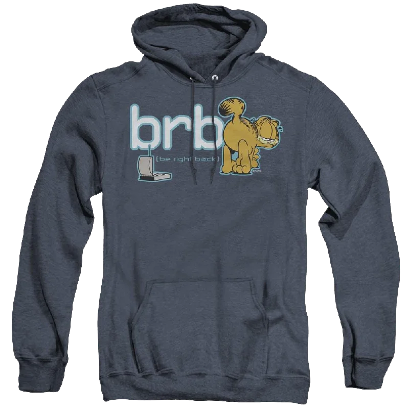 Garfield Be Right Back - Heather Pullover Hoodie Surplice Neck Pullover
