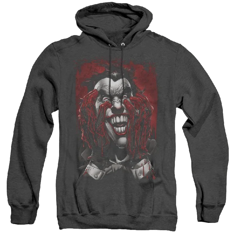 Dc Batman Blood In Hands - Heather Pullover Hoodie Square Neck Pullover