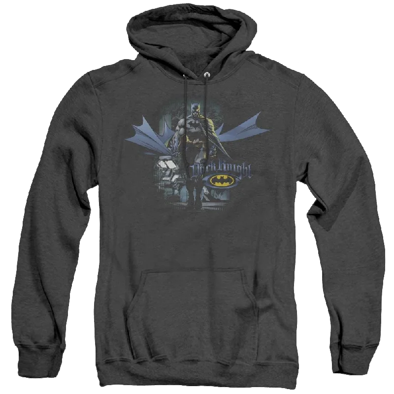 Dc Batman From The Depths - Heather Pullover Hoodie Ruffled Neck Pullover