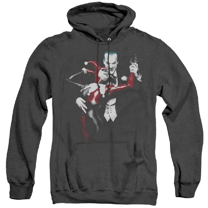 Harley Quinn Harley And Joker - Heather Pullover Hoodie Sheath Sleeve Elegant
