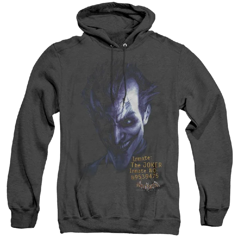 Joker, The Arkham Joker - Heather Pullover Hoodie Long Sleeve Pullover