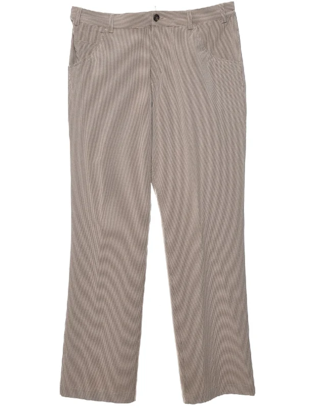 Checked Pattern Trousers - W34 L32 Trousers Chinos Classic