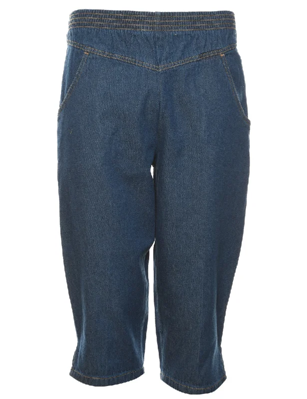 Dark Wash Denim Trousers - W26 L19 Trousers Vintage Classic
