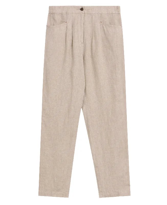 Rowena Linen Trouser - Light Natural Trousers Summer Linen