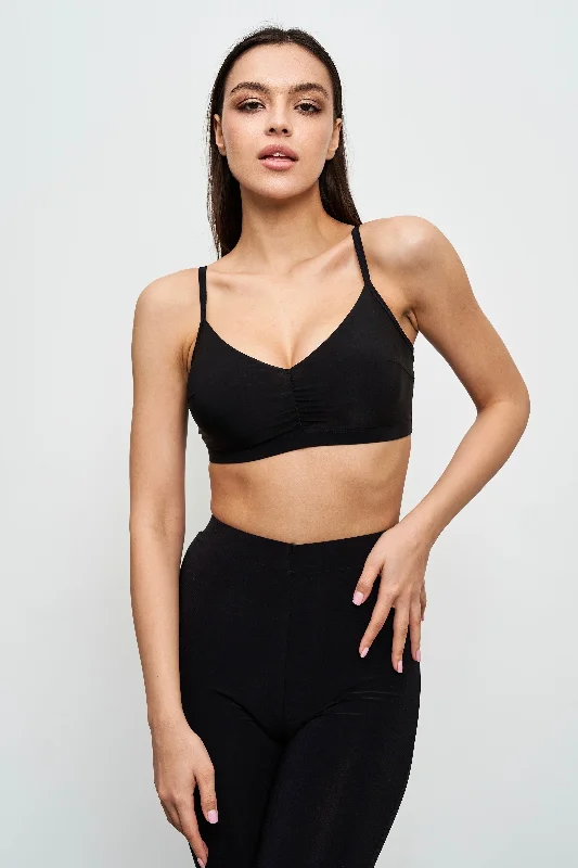 Danza Top Venus Crop Top Straps Pra 1259 Hooded Caped Shawl Collar