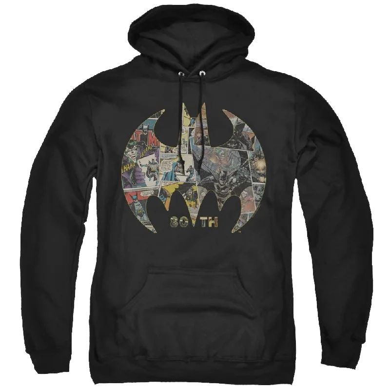 Dc Batman 80Th Shield - Pullover Hoodie Ruffle Sleeve Feminine