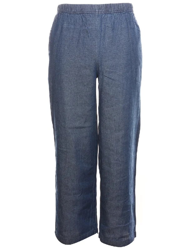Medium Wash Casual Denim Trousers - W28 L30 Trousers Yoga Stretchy