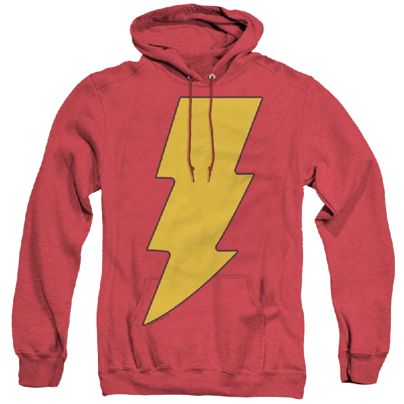 Shazam Shazam Logo - Heather Pullover Hoodie Mock Neck Pullover