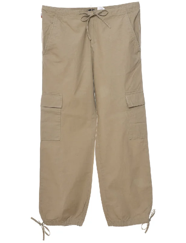 Tommy Hilfiger Beige Y2K Cargo Trousers - W34 L30 Trousers Review Highly