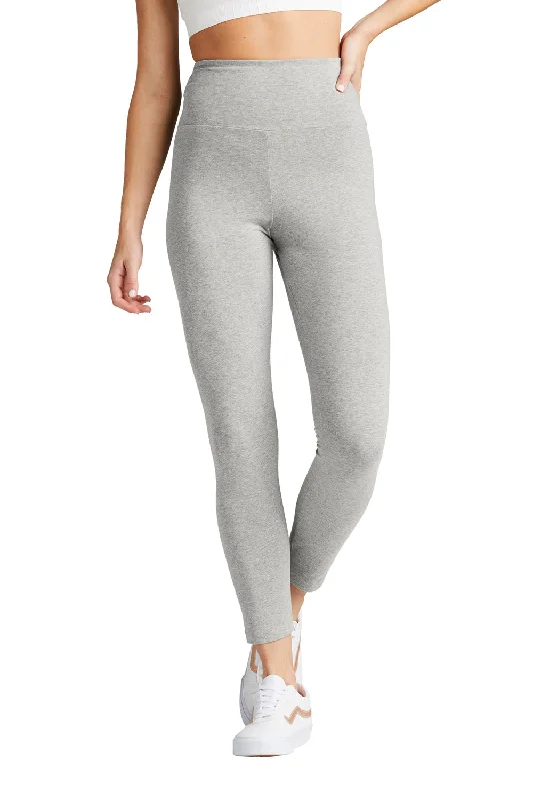 District Womens High Waist Odor Resistant Leggings - Heather Light Grey Trendy Flared Leggings District Womens High Waist Odor Resistant Leggings - Heather Light Grey Trendy Flared Leggings