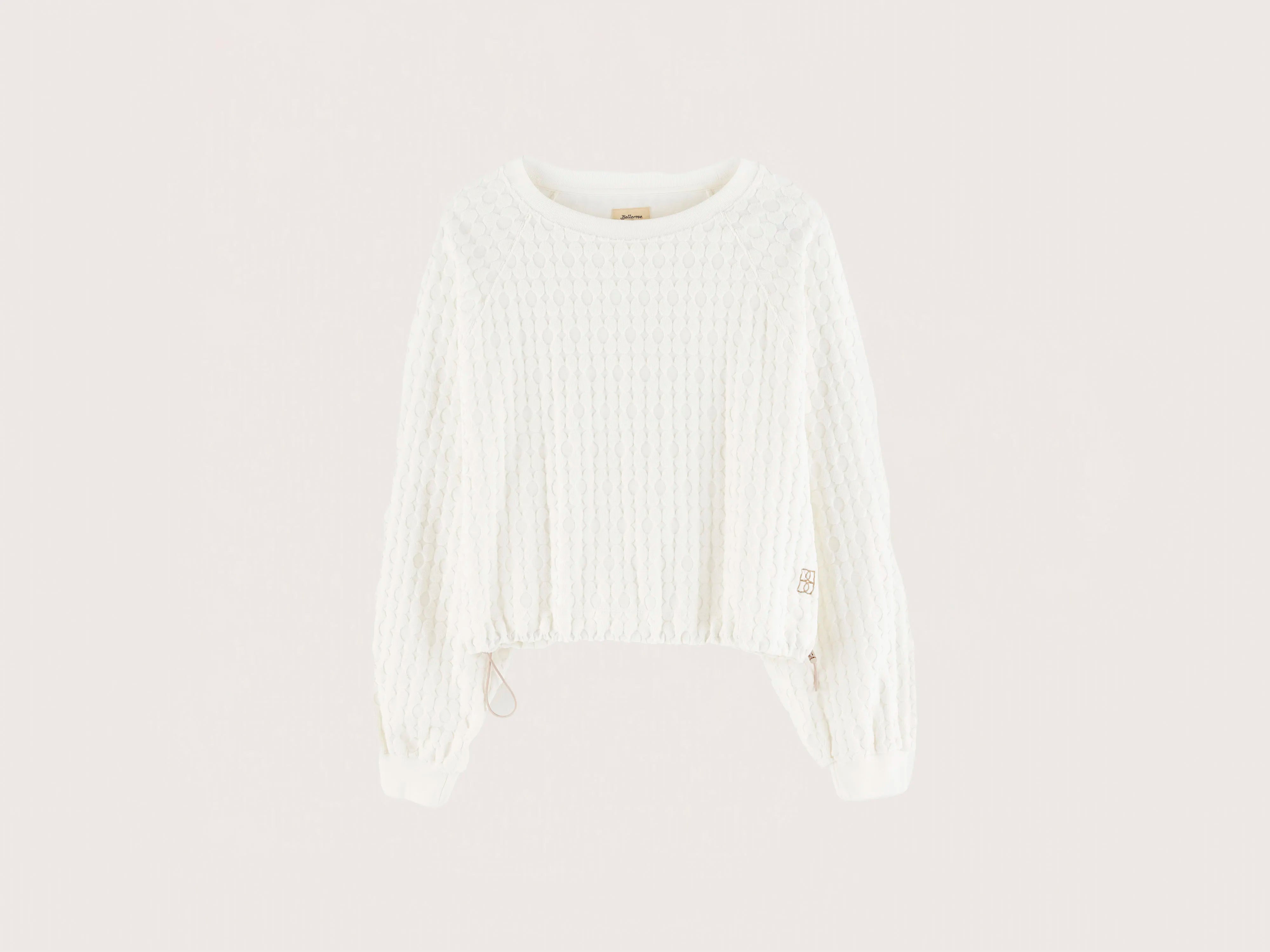 Vatti crew-neck sweatshirt (241 / W / NATURAL) Hoodie with Neon Bright Vibrant
