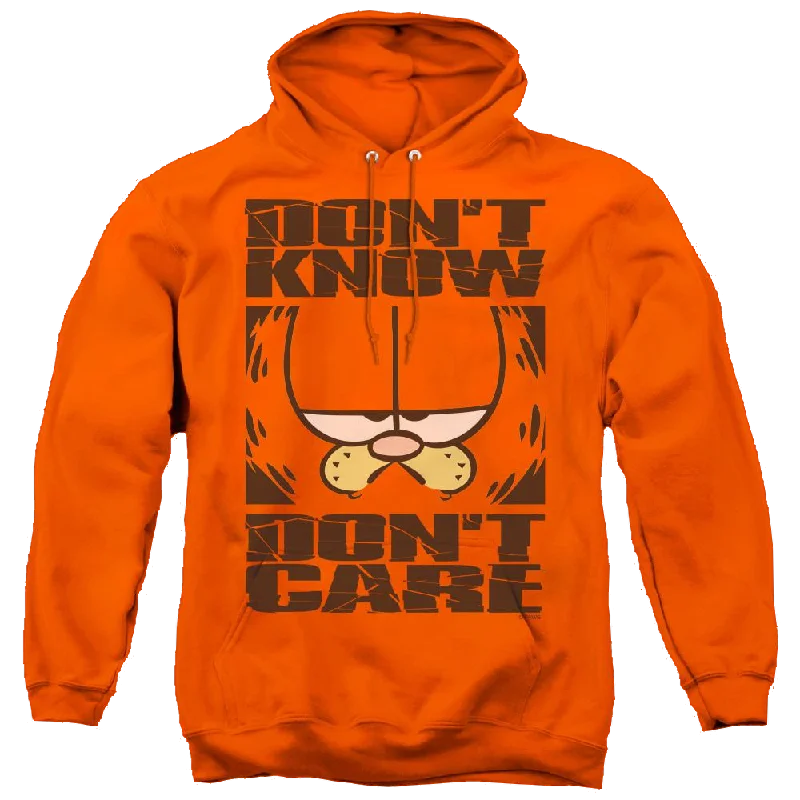 Garfield Dont Know Dont Care - Pullover Hoodie Gathered Sleeve Pullover