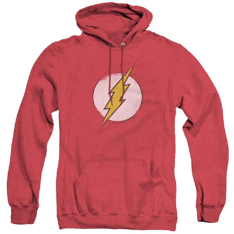 Flash, The Rough Flash Logo - Heather Pullover Hoodie Fleece Warm Pullover